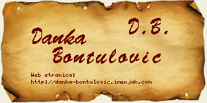 Danka Bontulović vizit kartica